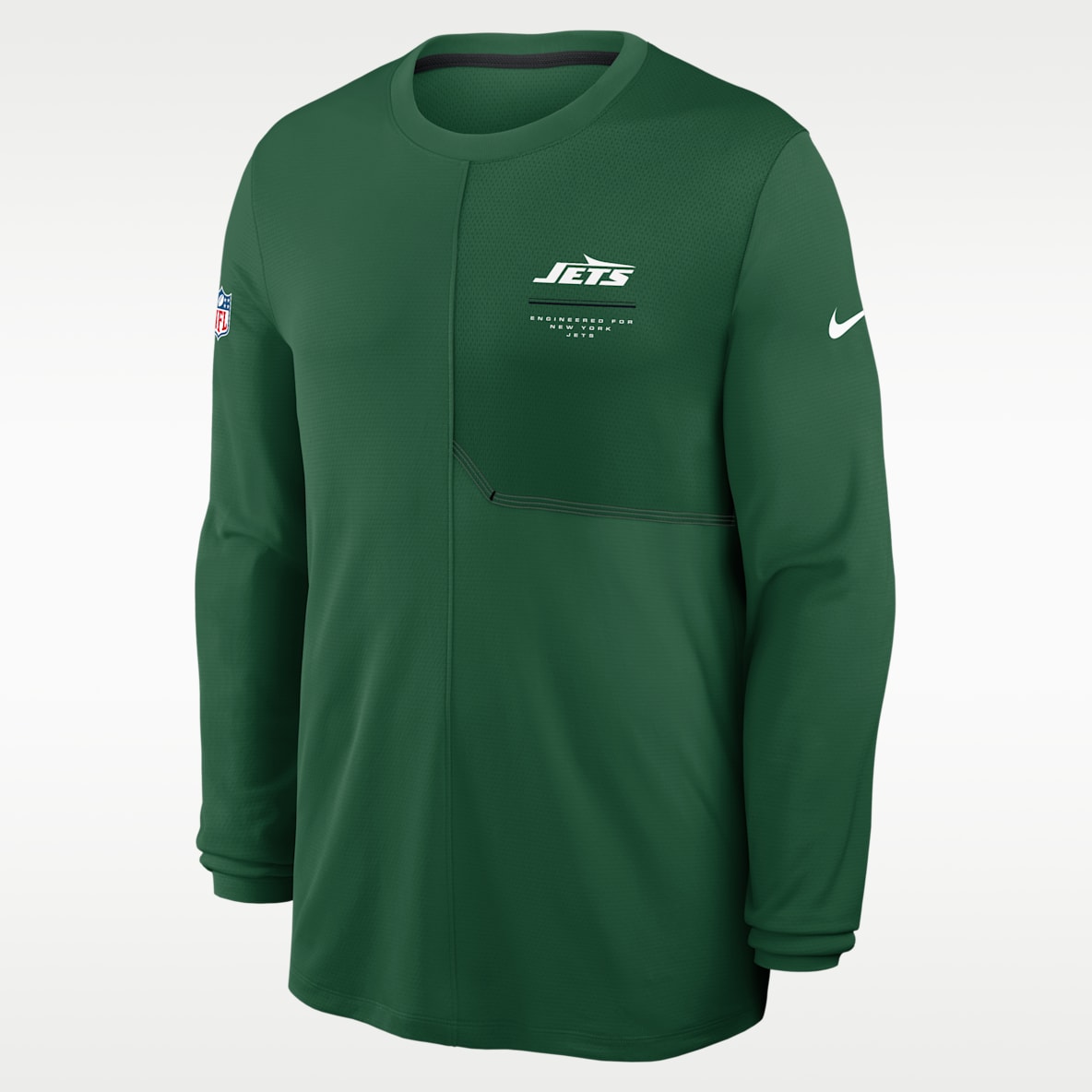 New York Jets Sideline Coach Men's Nike Dri-FIT NFL Long-Sleeve Top