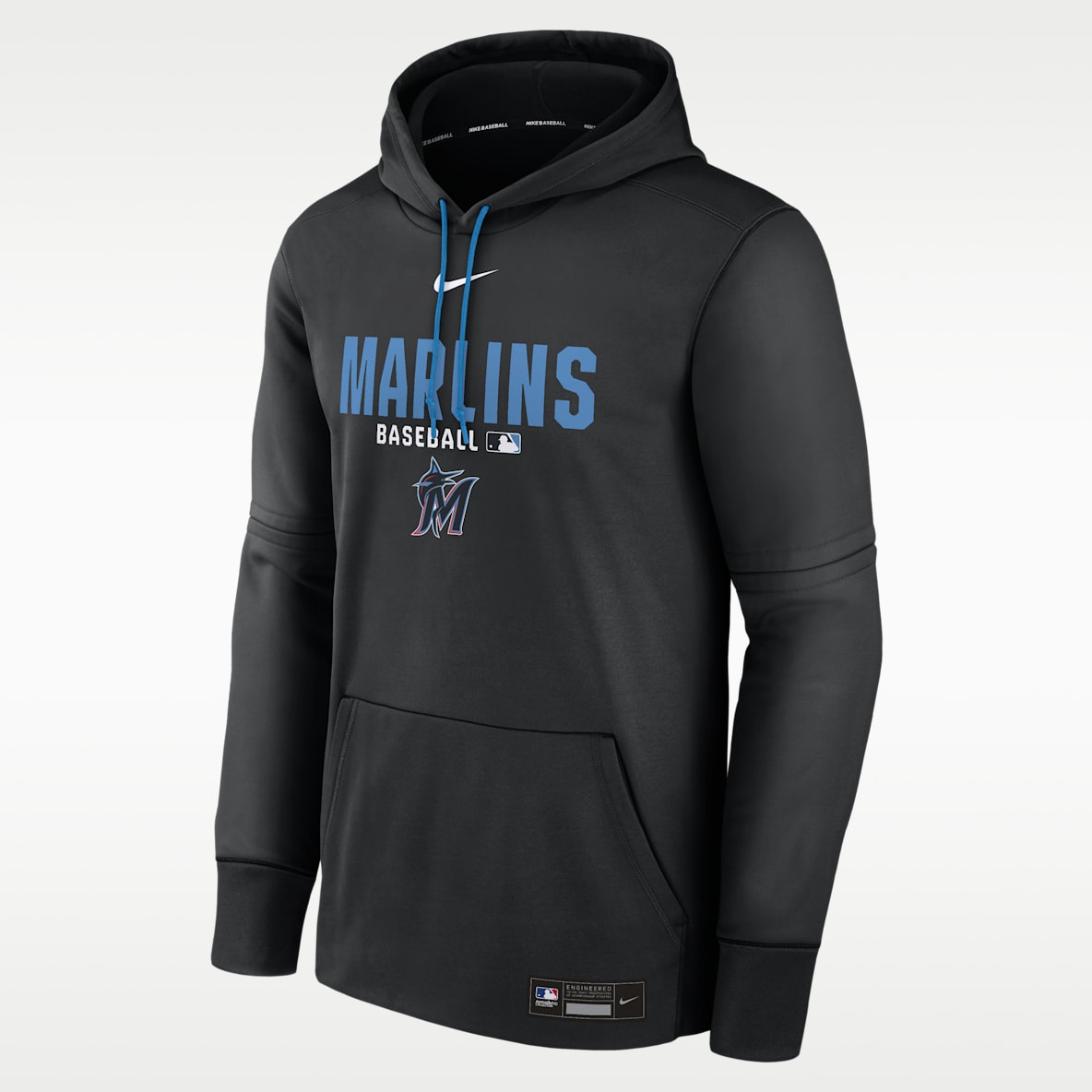 Miami Marlins Authentic Collection Men's Nike Therma MLB Pullover Hoodie