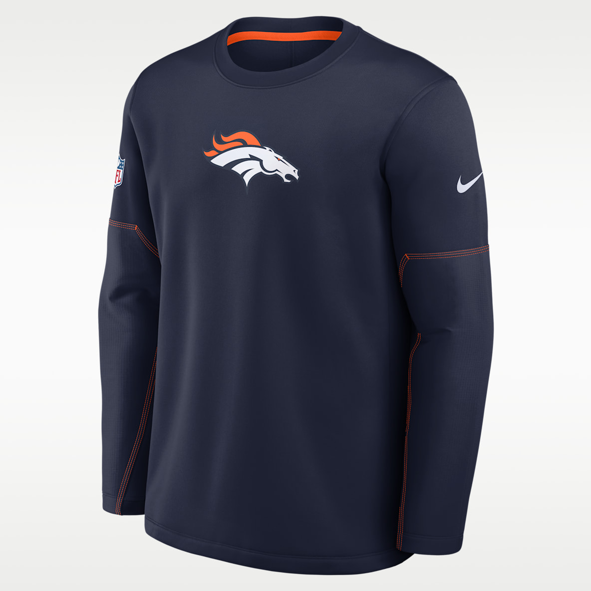 Denver Broncos Sideline Coaches Men's Nike Therma-FIT NFL Long-Sleeve T-Shirt