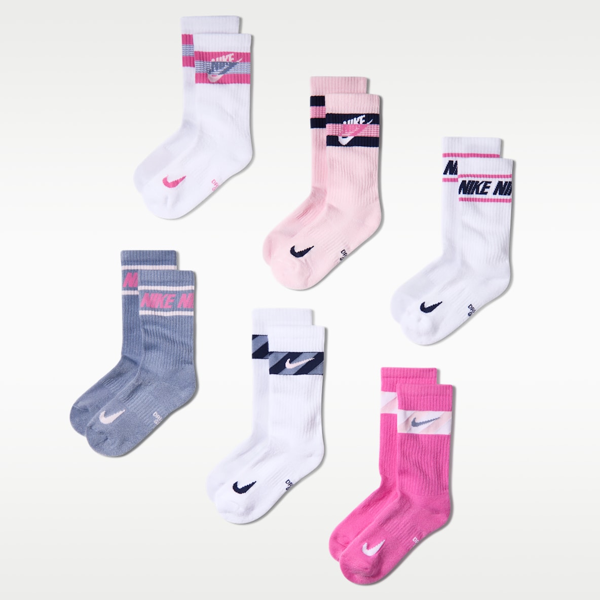Nike Everyday Kids' Cushioned Crew Socks (6 Pairs)
