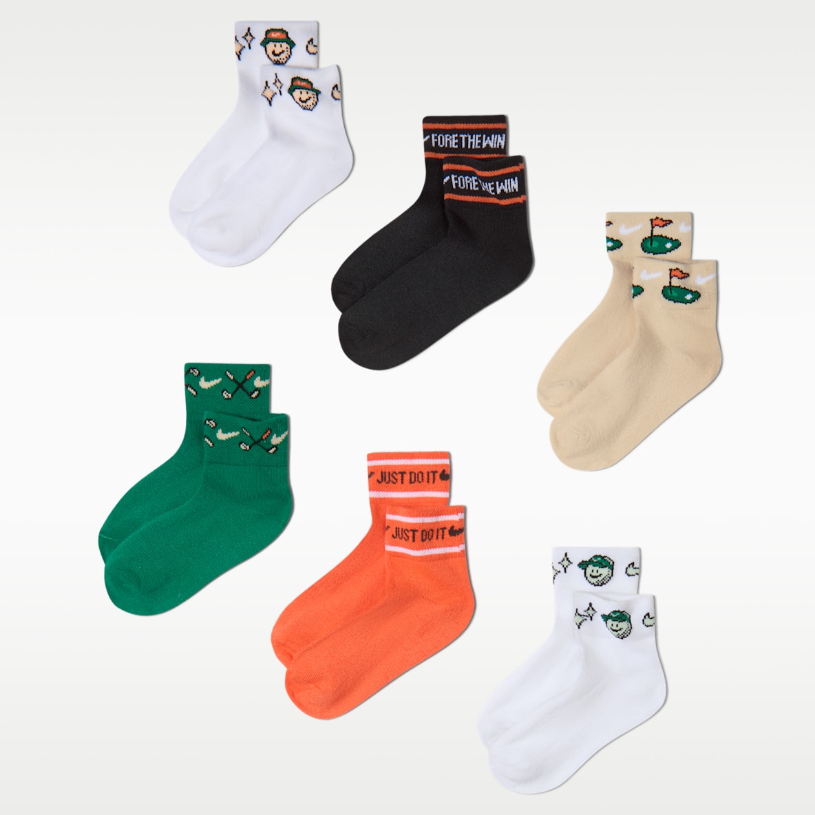 Nike Kids' Fore the Win Welt Art Socks (6 Pairs)