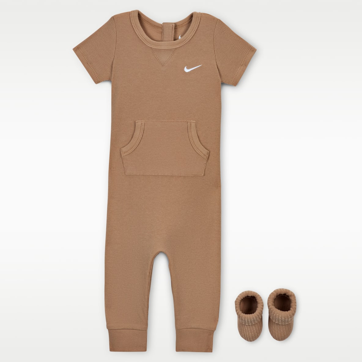 Nike Baby Rib Knit Romper and Socks Set