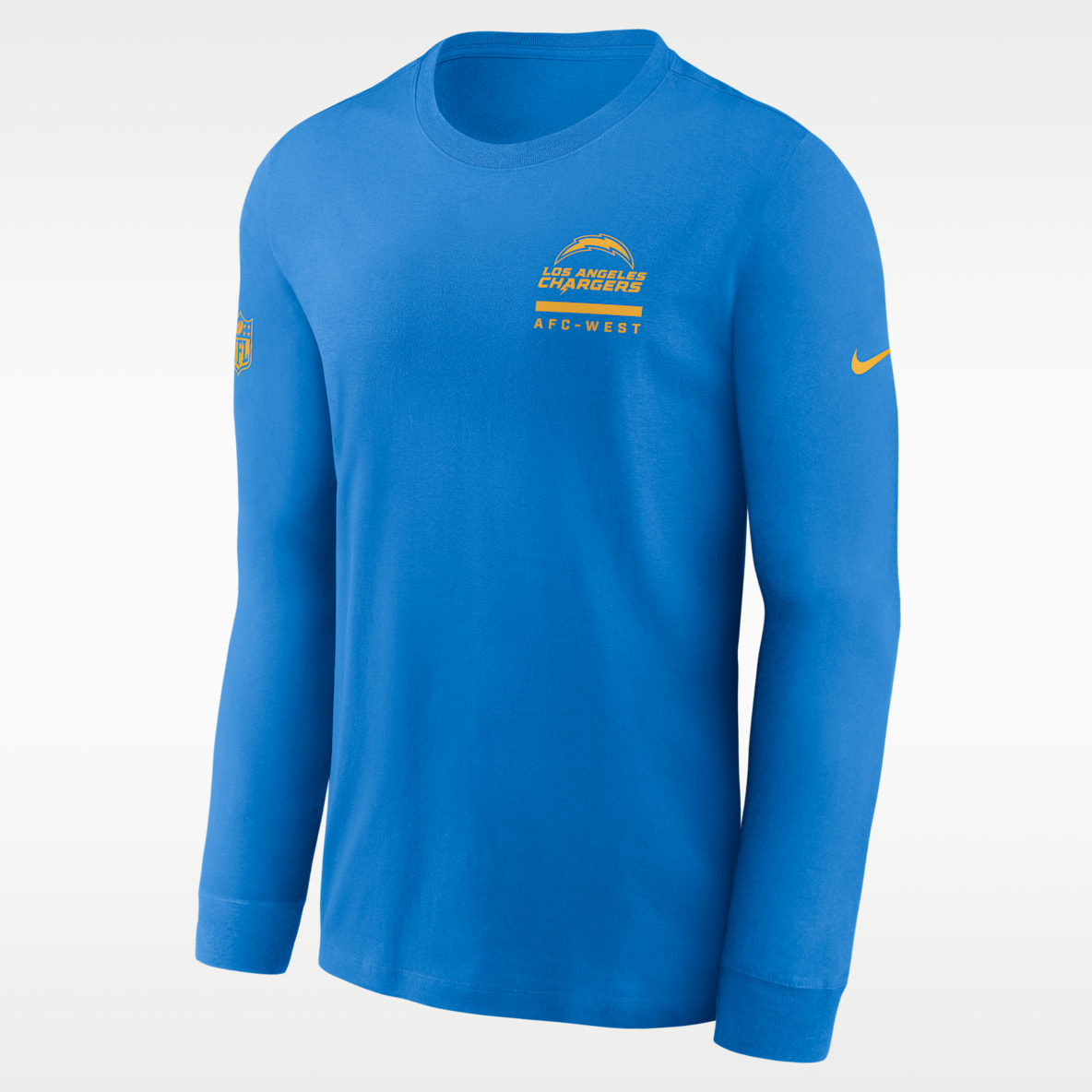 Los Angeles Chargers Sideline Team Issue Playera de manga larga Nike Dri-FIT de la NFL para hombre