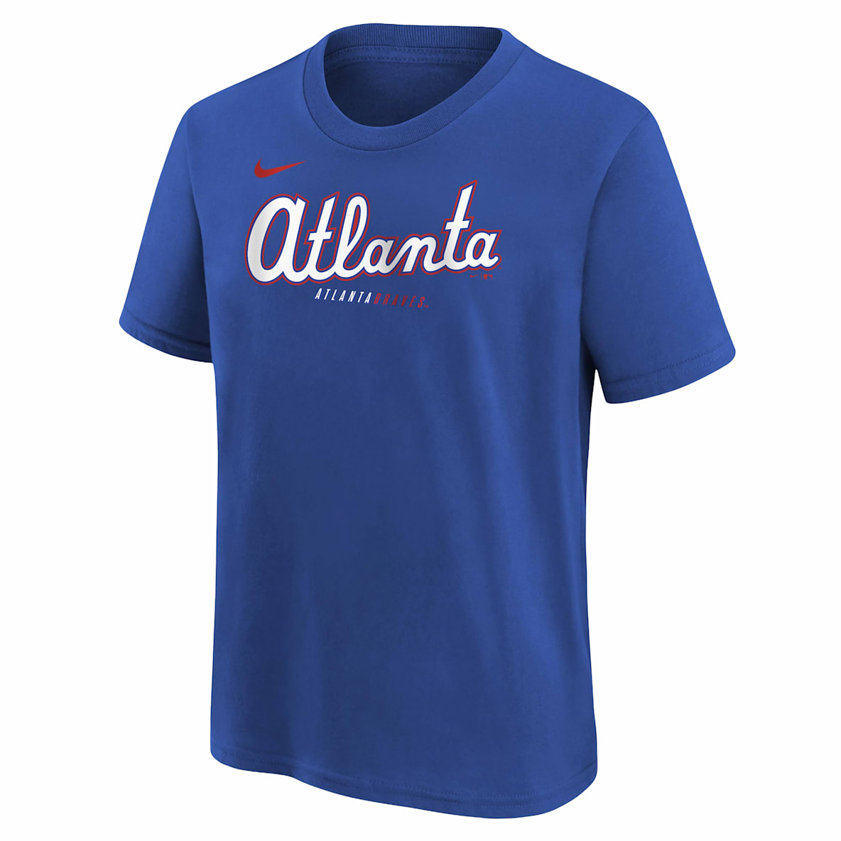 Atlanta Braves City Connect Wordmark Playera Nike de la MLB para niños talla grande