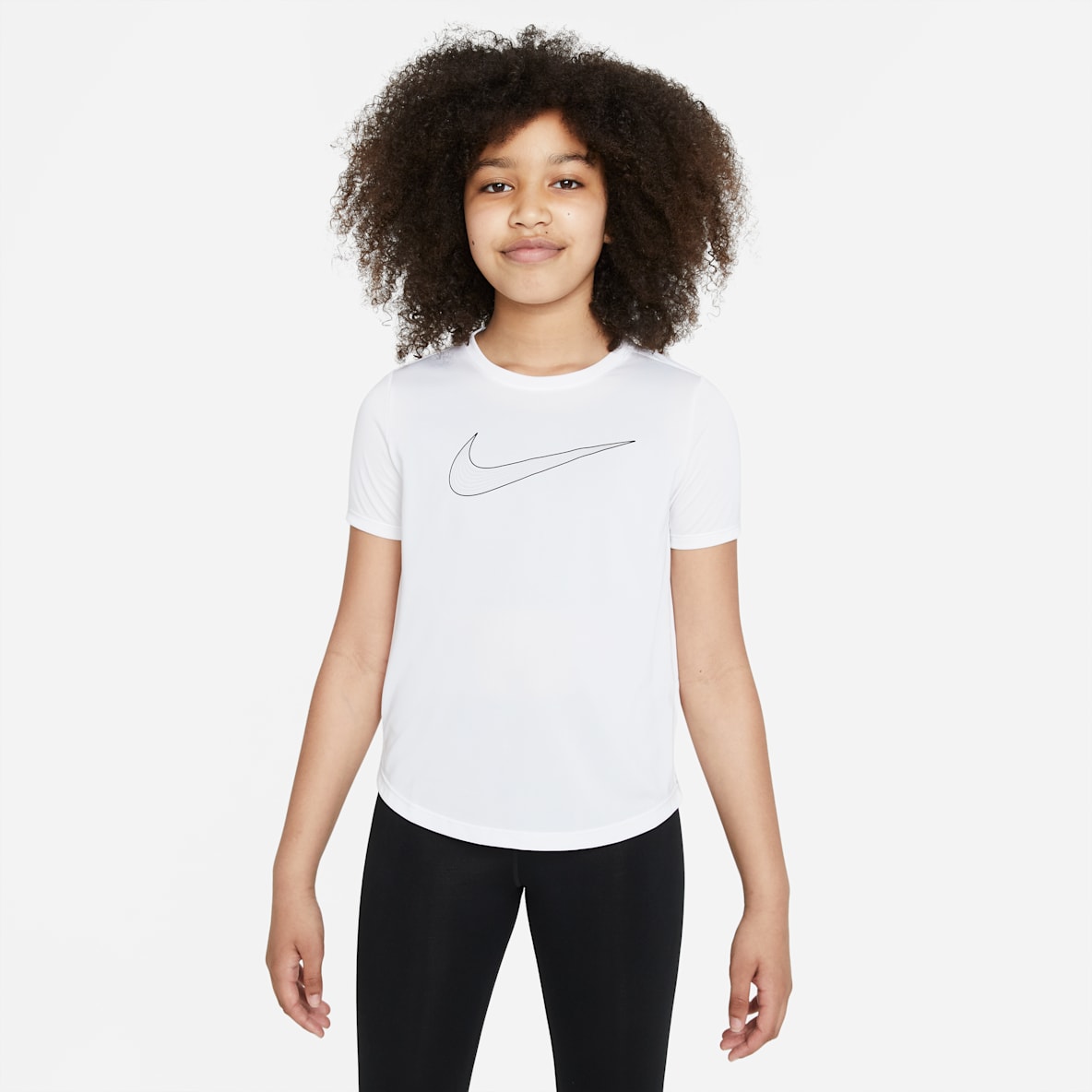 Nike One Older Kids' (Girls') Dri-FIT Short-Sleeve Training Top