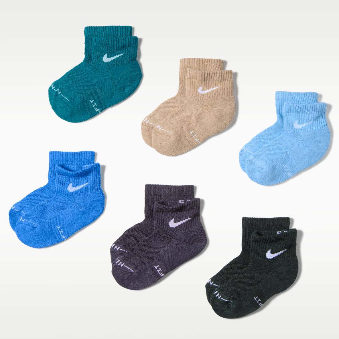 Nike Kids' Dri-FIT Elevated Everyday Low Socks (6 Pairs)