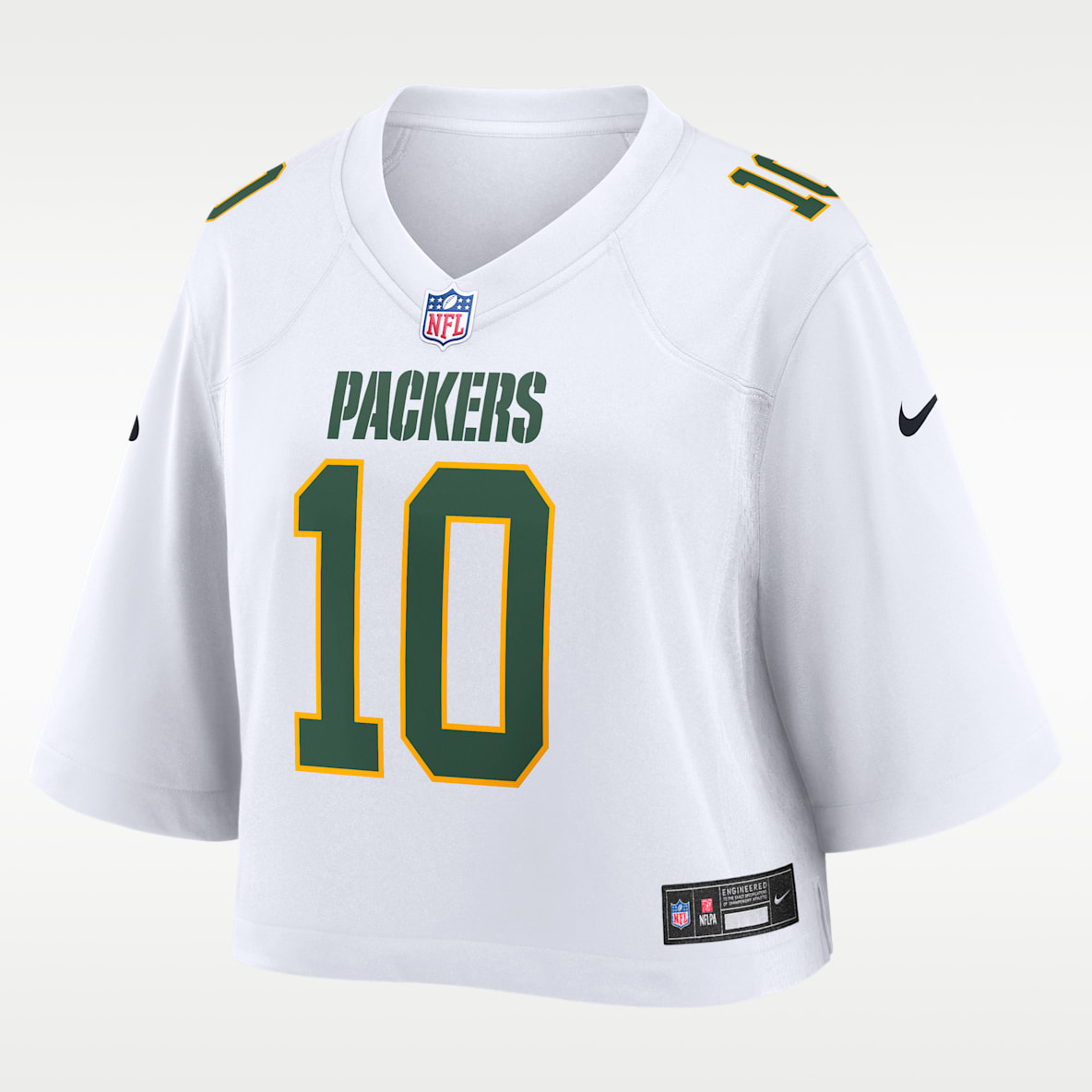 Jordan Love Green Bay Packers Women's Nike NFL Cropped Tundra Game Jersey