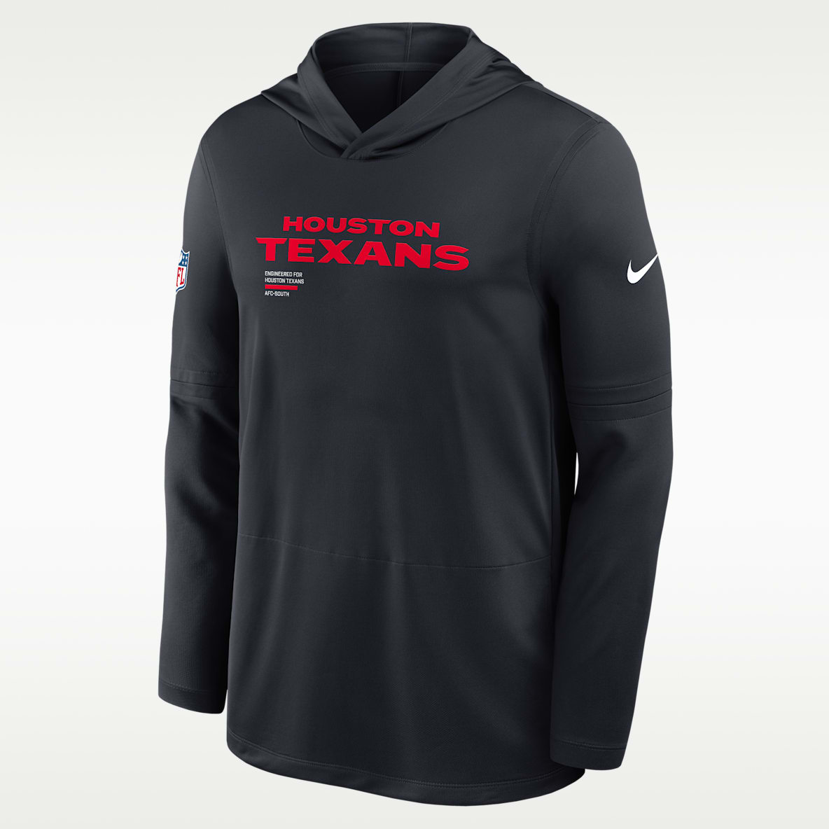 Houston Texans Pure Fury Sideline Men's Nike Dri-FIT NFL Long-Sleeve Hooded Top