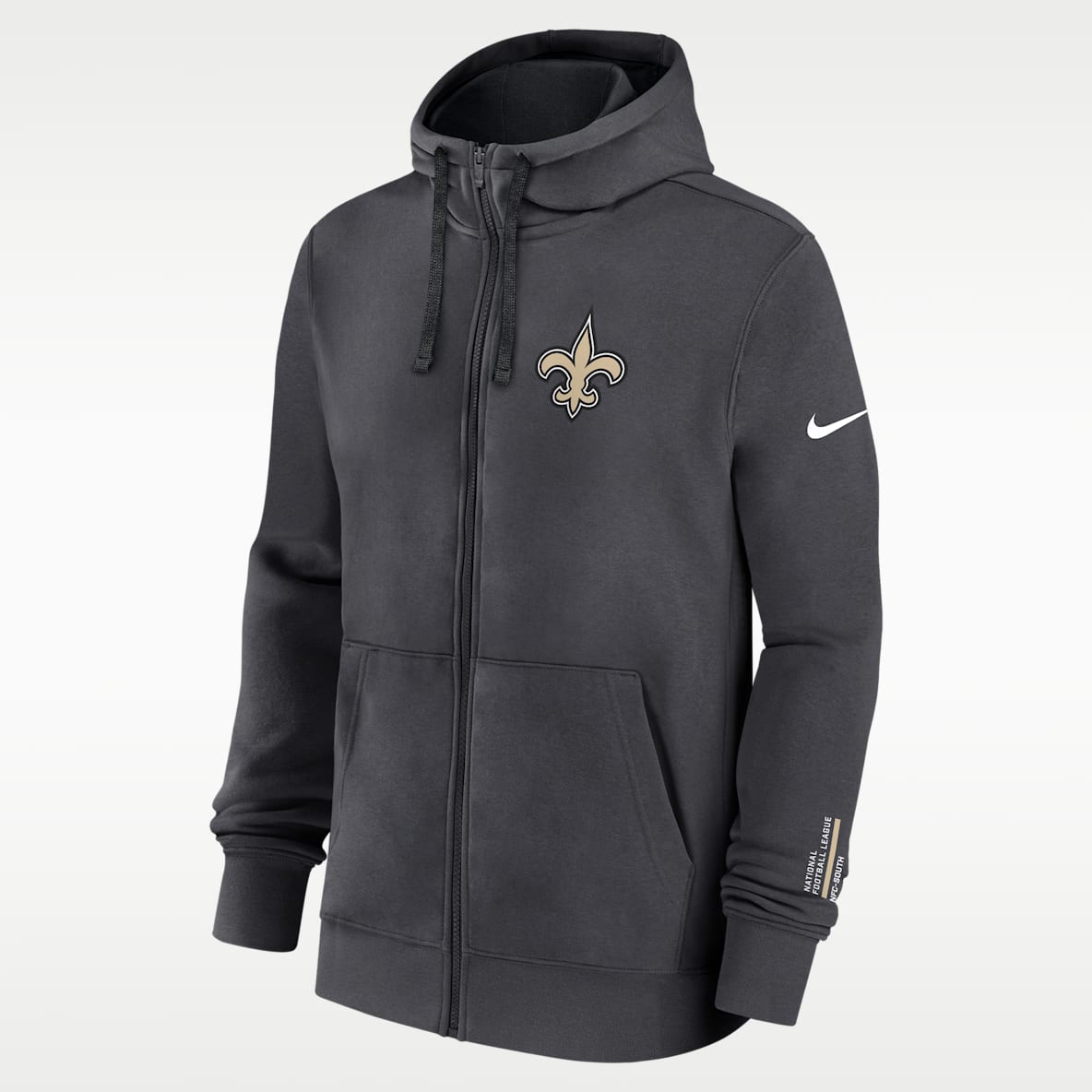 New Orleans Saints Playbook Page Club Men's Nike NFL Full-Zip Hoodie