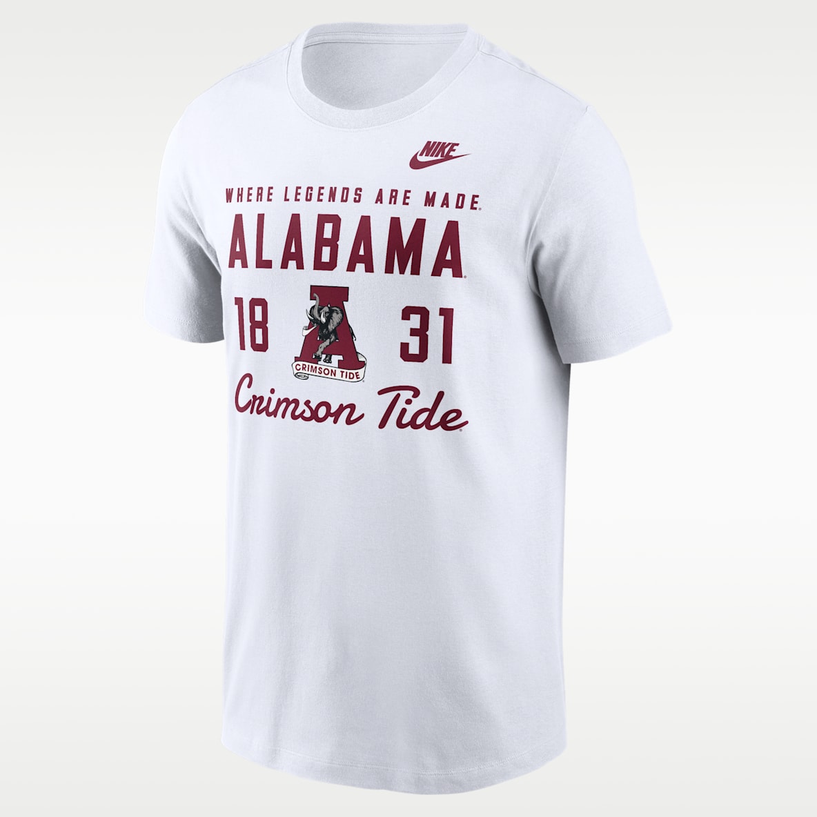 Alabama Legacy Stacked Est Men's Nike College T-Shirt