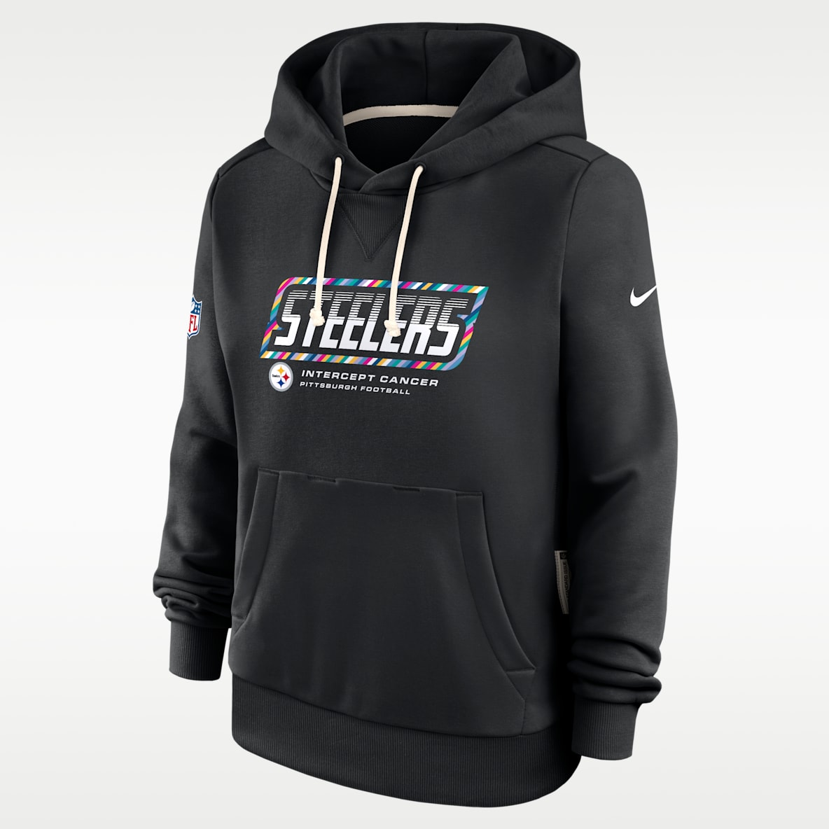 Pittsburgh Steelers Crucial Catch Standard Issue Women's Nike Dri-FIT NFL Pullover Hoodie