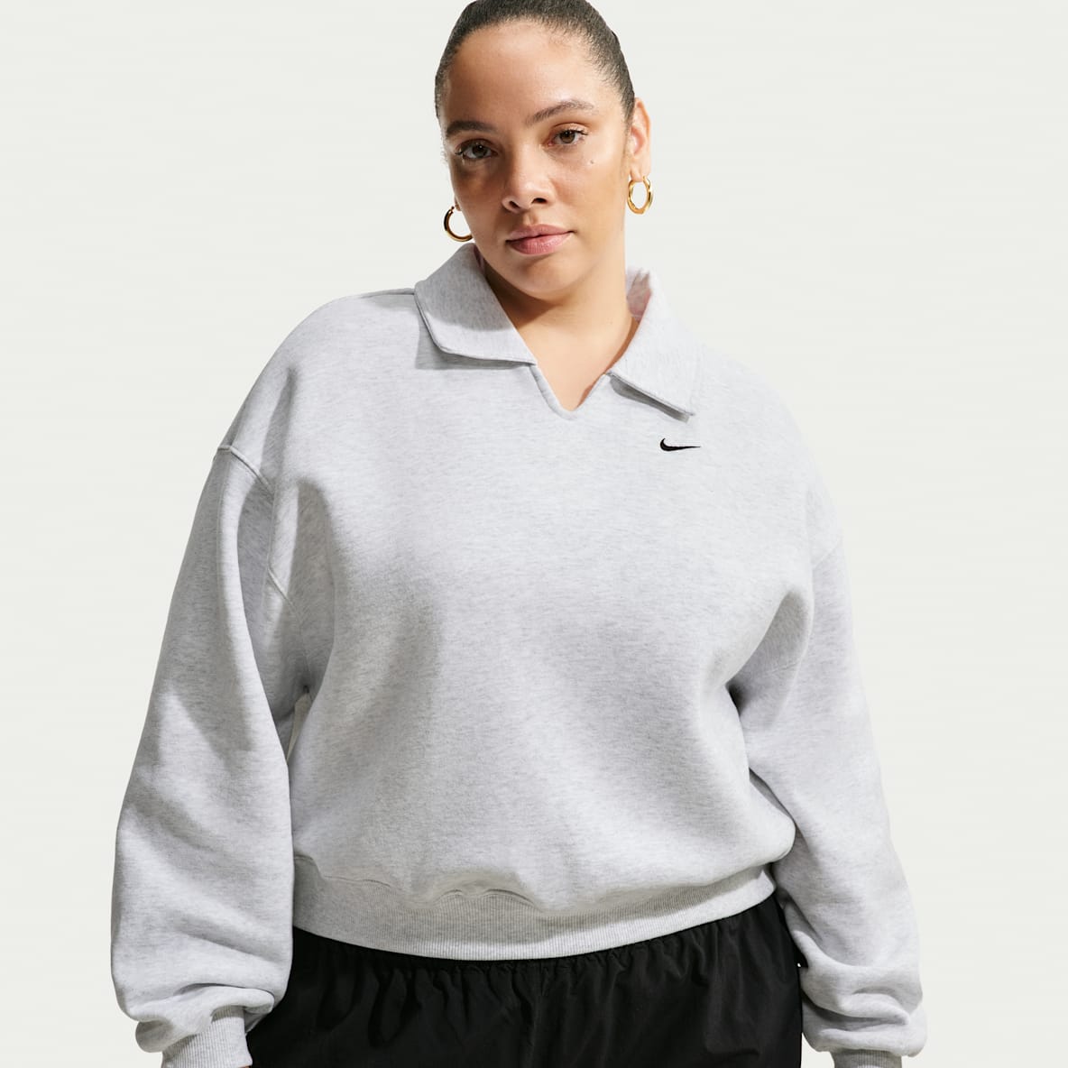 Nike Studio Fleece Medium Weight Women's Oversized Cropped Polo