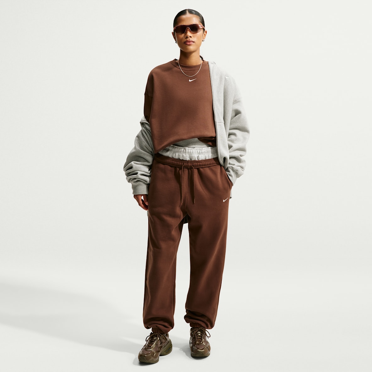 Nike Studio Fleece Medium Weight Women's High-Rise Oversized Cuffed Trousers