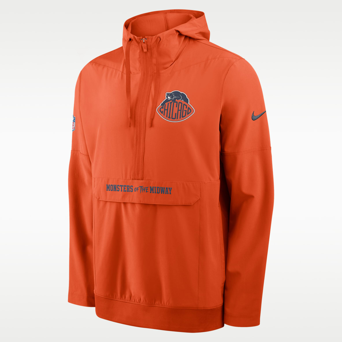 Chicago Bears Rivalries Collection Sideline Anorak Men's Nike NFL 1/2-Zip Hooded Jacket