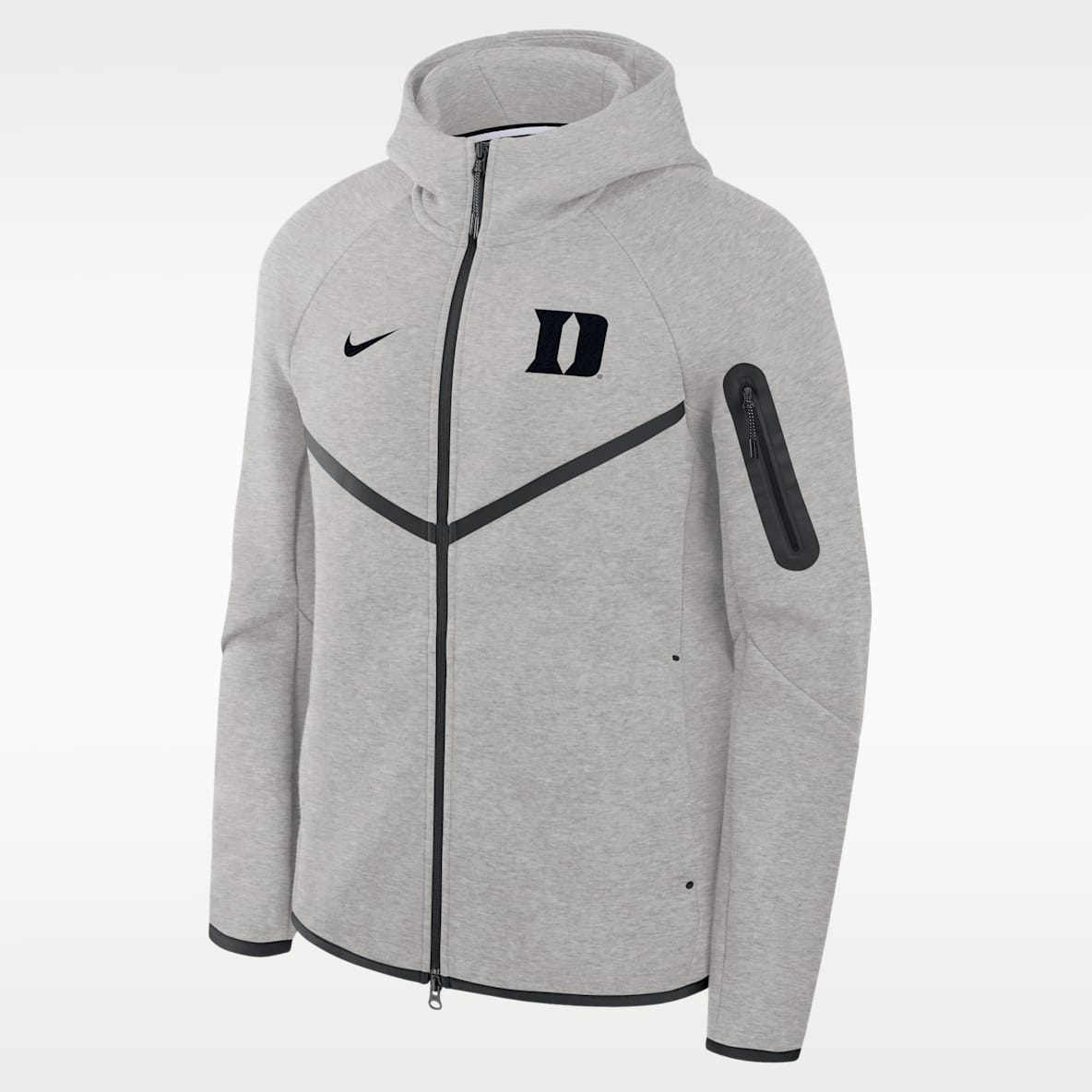 Duke Tech Fleece Chamarra universitaria Nike con gorro de cierre completo para hombre