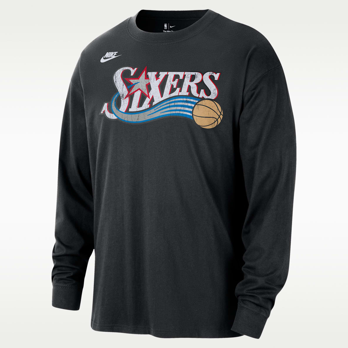 Philadelphia 76ers Essentials Hardwood Classics Men's Nike NBA Long-Sleeve T-Shirt