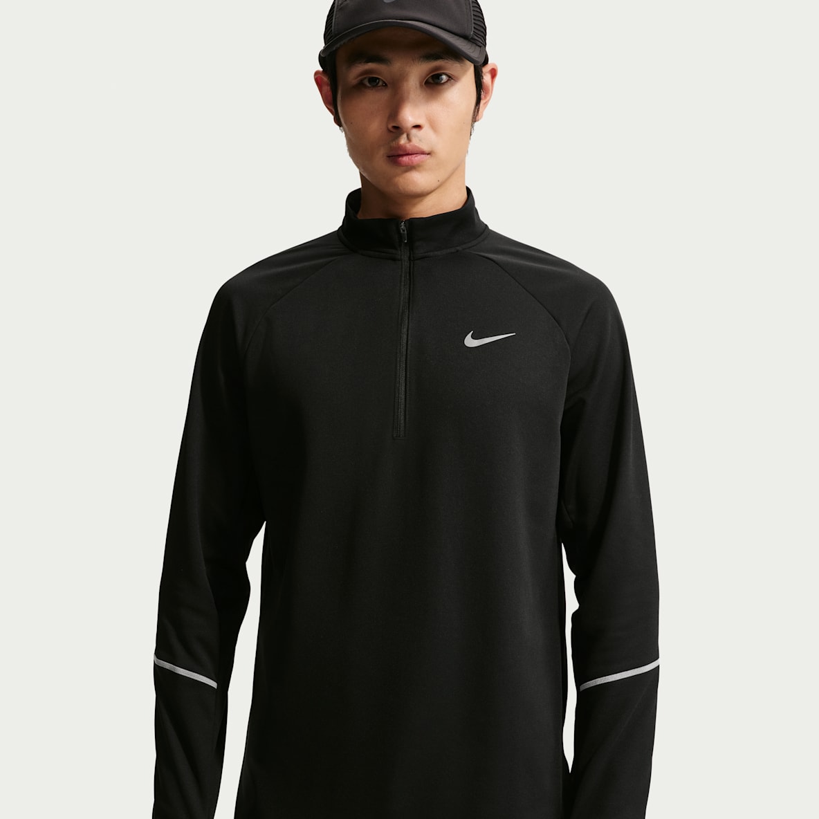 Nike Miler  Camisola de running com fecho até meio a postos para o inverno Therma-FIT para homem