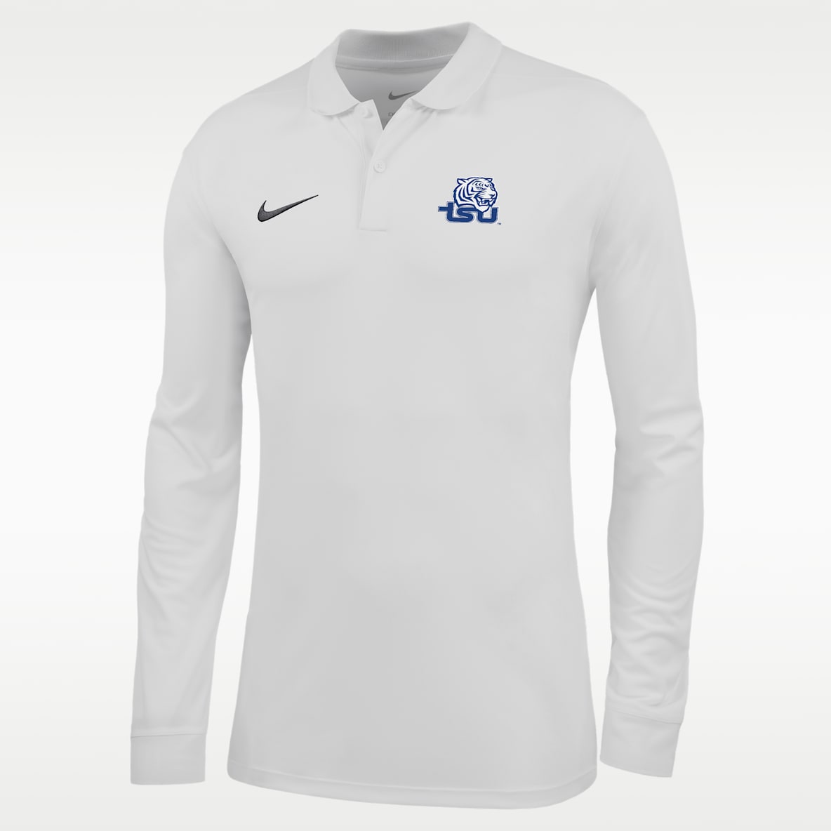 Nike College (Tennessee State University) Polo de manga larga Dri-FIT para hombre