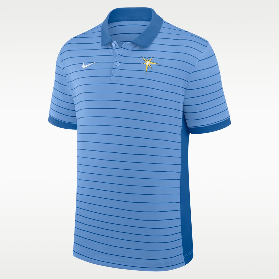 Polo Nike Dri-FIT de la MLB para hombre de los Tampa Bay Rays Authentic Collection Striped Victory Polo Nike Dri-FIT de la MLB para hombre