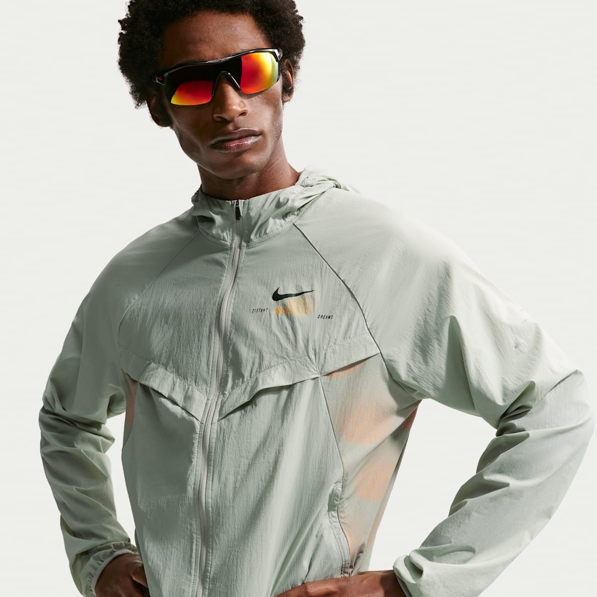 Nike Stride Chamarra de correr con protección contra los rayos UV Repel para hombre