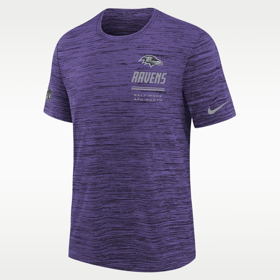 Baltimore Ravens Sideline Team Issue Velocity Big Kids' Nike Dri-FIT NFL T-Shirt