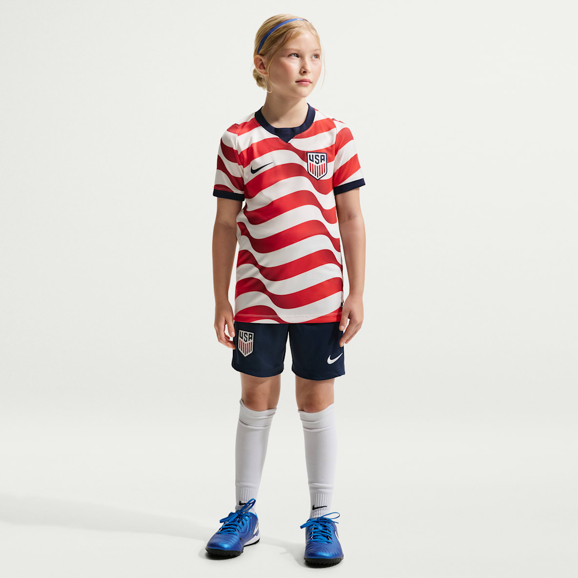 Selección de fútbol masculino de Estados Unidos local 2026 Stadium Shorts de fútbol Nike Dri-FIT Replica para niños talla grande