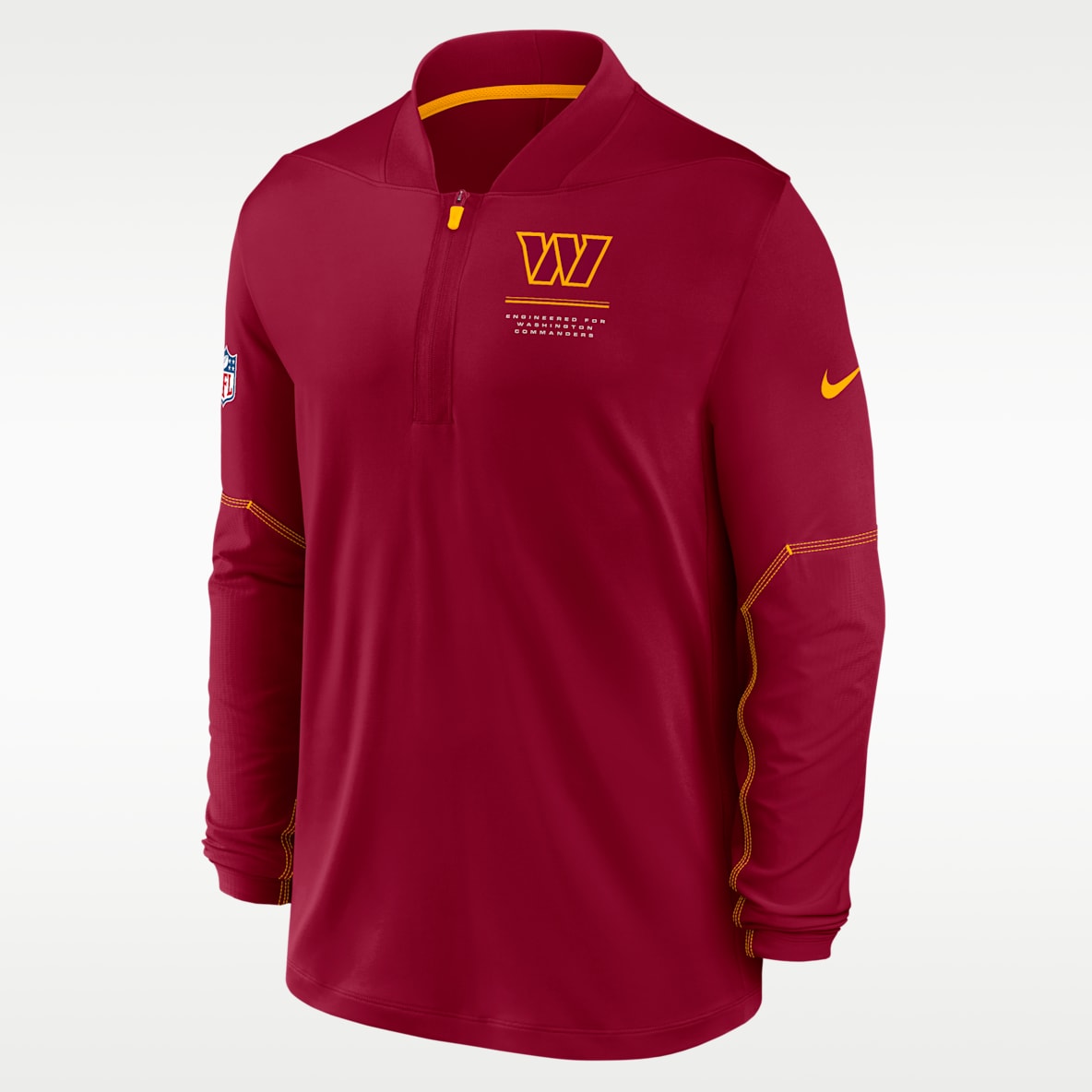 Washington Commanders Sideline Playera Nike Dri-FIT de la NFL de medio cierre para hombre