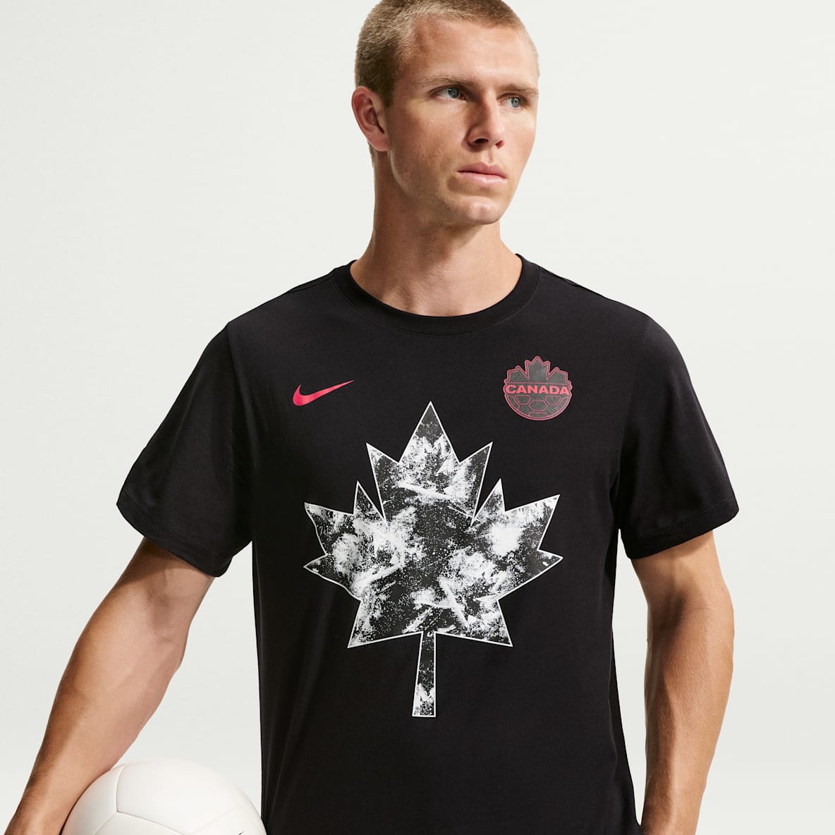 Canada Nike Fanwear Collection Men's Football Cotton Short-Sleeve T-Shirt