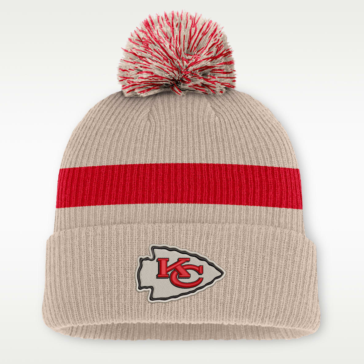 Kansas City Chiefs Rewind Peak Men's Nike NFL Cuffed Pom Beanie