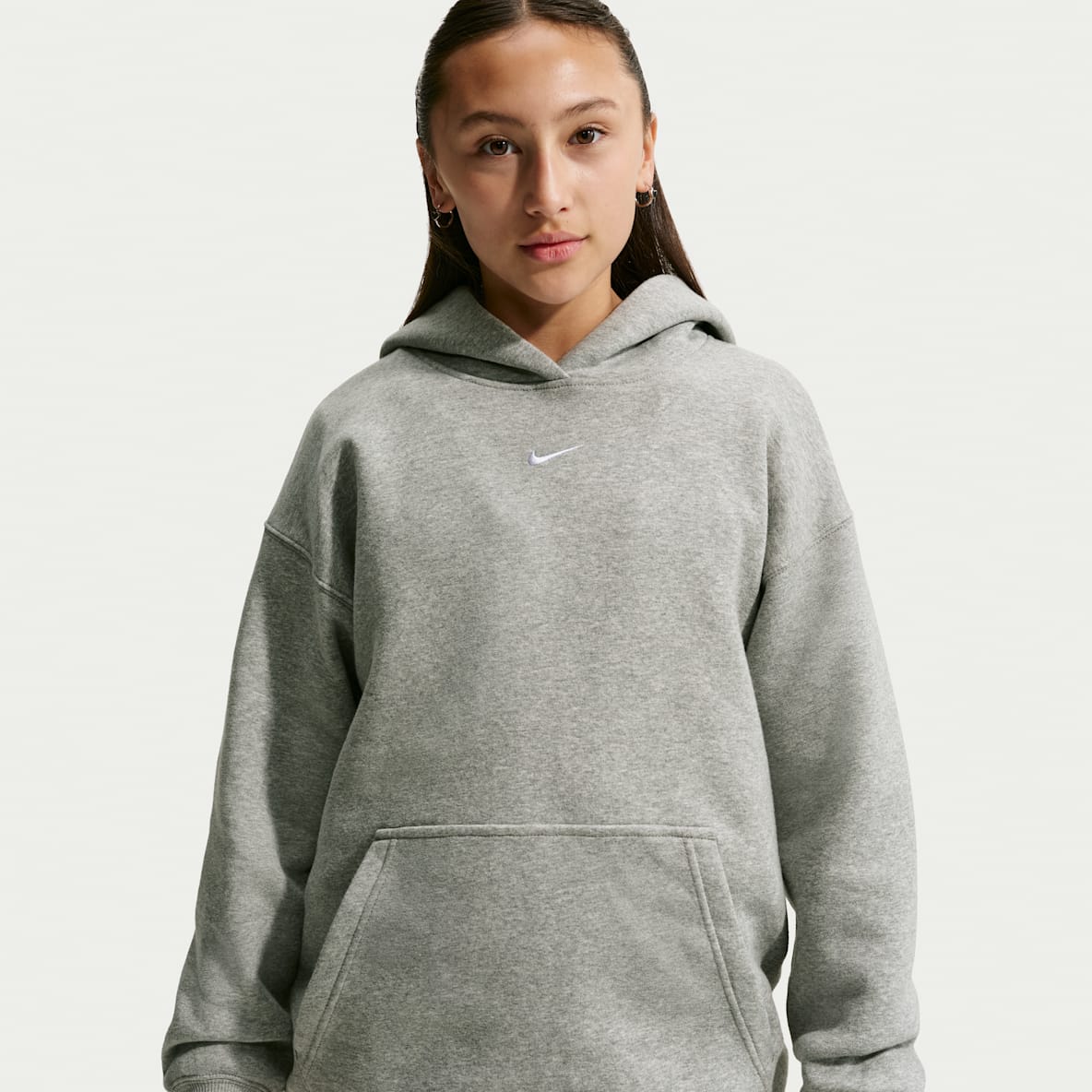 Nike Sportswear Studio Fleece Girls' Oversized Pullover Hoodie