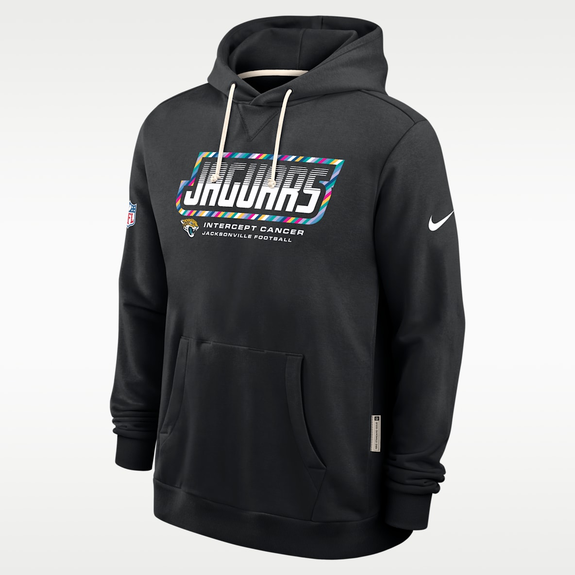 Jacksonville Jaguars Crucial Catch Sideline Standard Issue Men's Nike Dri-FIT NFL Pullover Hoodie