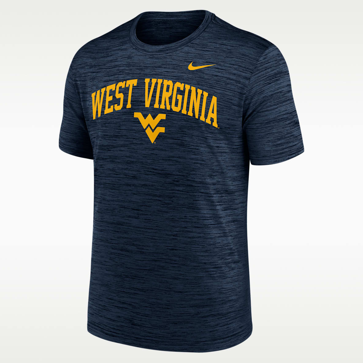 West Virginia Primetime Arch Logo Velocity Men's Nike Dri-FIT College T-Shirt