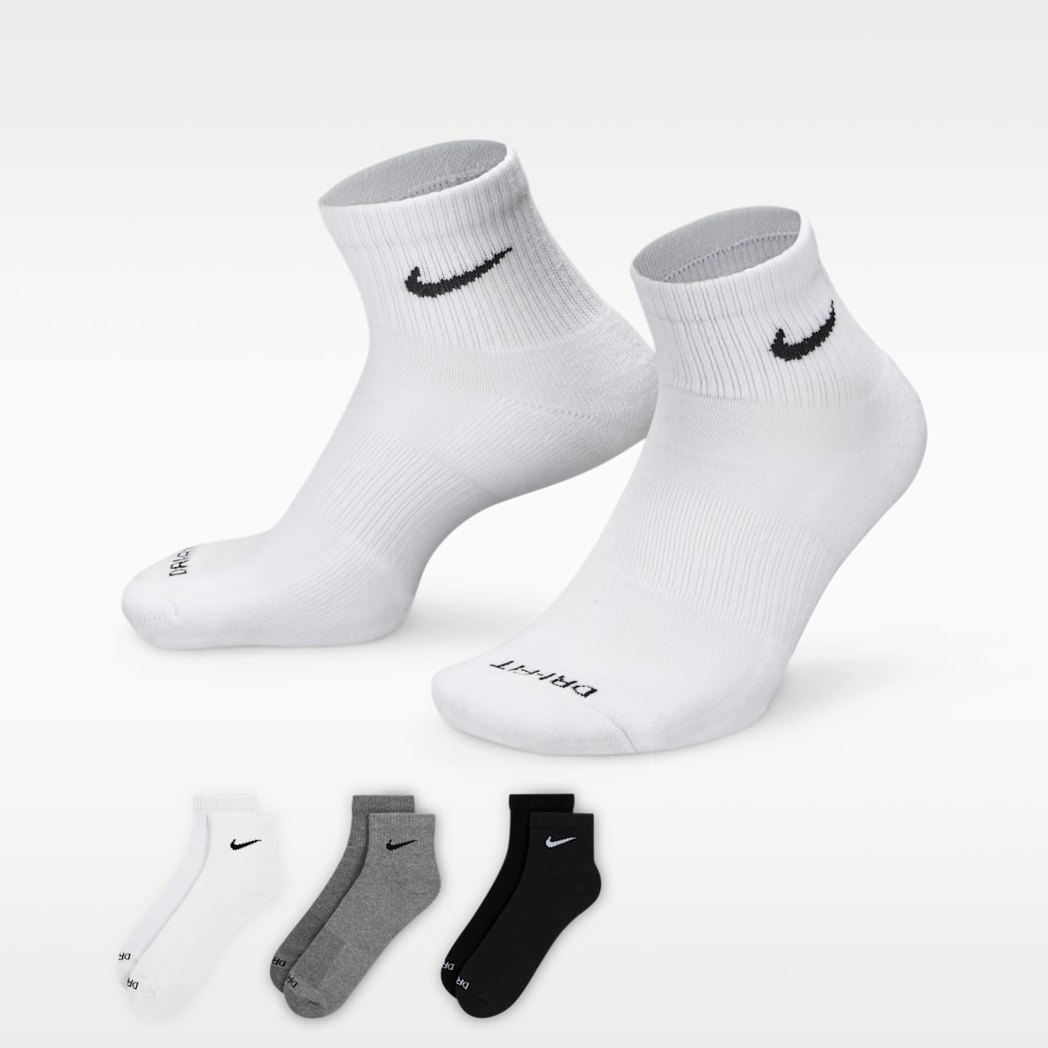 Nike Everyday Plus Cushioned Training Ankle Socks (3 Pairs)