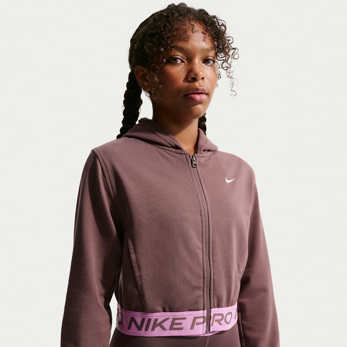 Nike Pro Fleece Big Kids' (Girls') Dri-FIT Full-Zip Hoodie