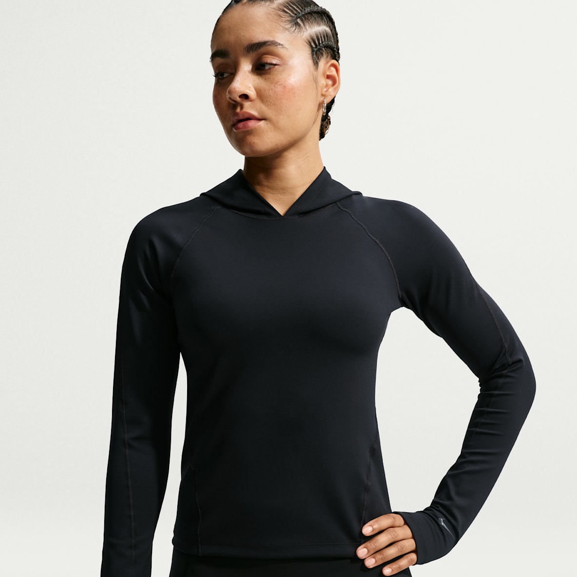 Nike Universa Γυναικεία μακρυμάνικη μπλούζα Dri-FIT σε στενή γραμμή με κουκούλα