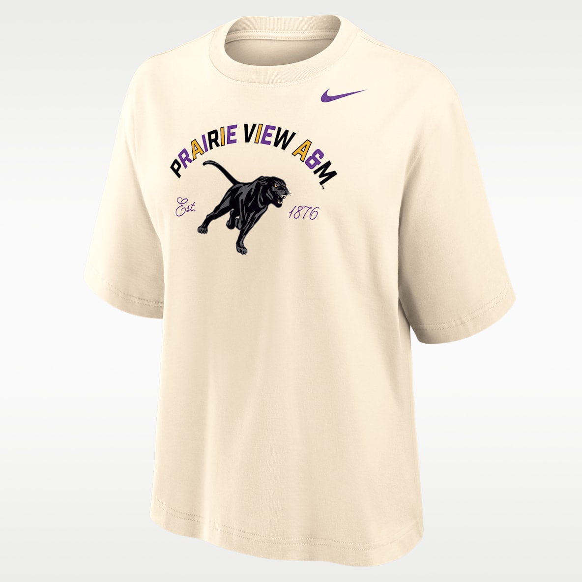 Nike College (Prairie View A&M University) Women's Boxy Cotton T-Shirt