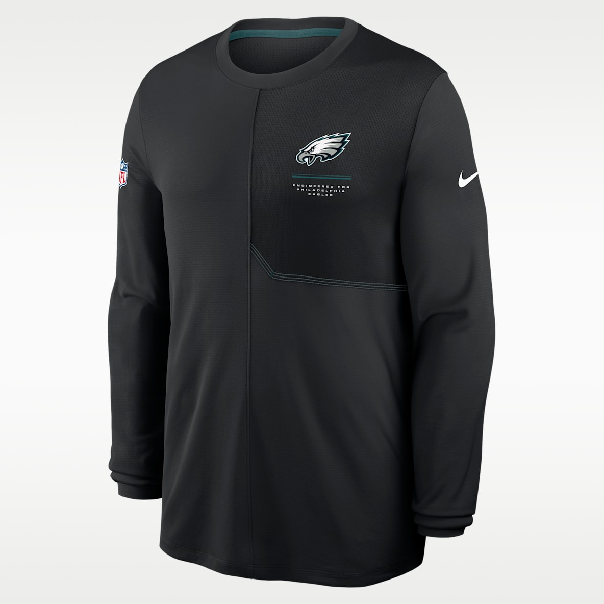 Philadelphia Eagles Sideline Coach Playera de manga larga Nike Dri-FIT de la NFL para hombre