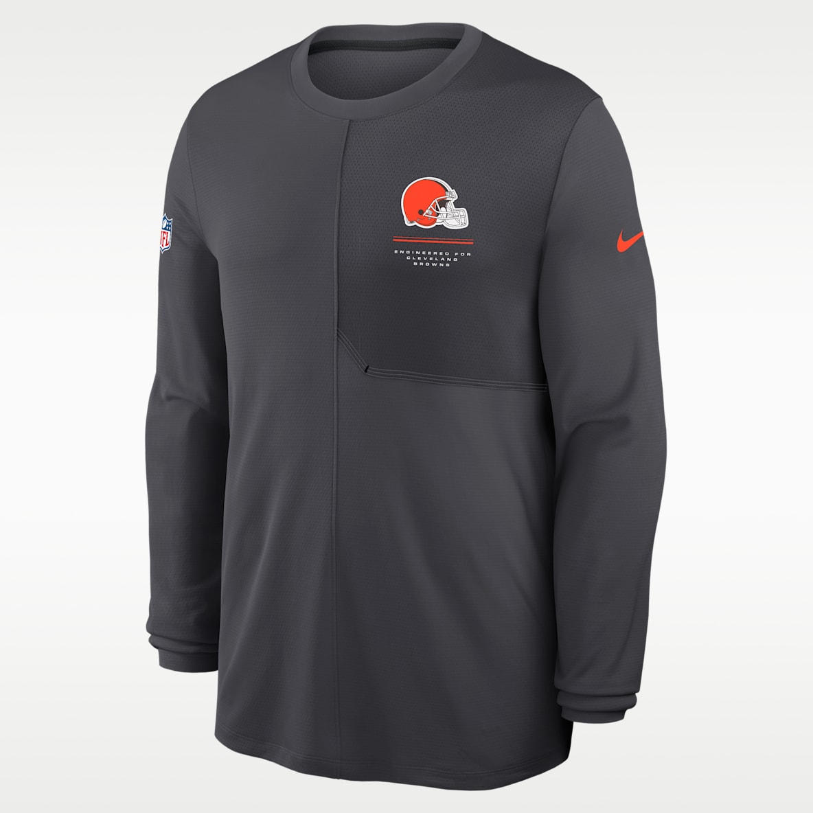 Cleveland Browns Sideline Coach Men's Nike Dri-FIT NFL Long-Sleeve Top