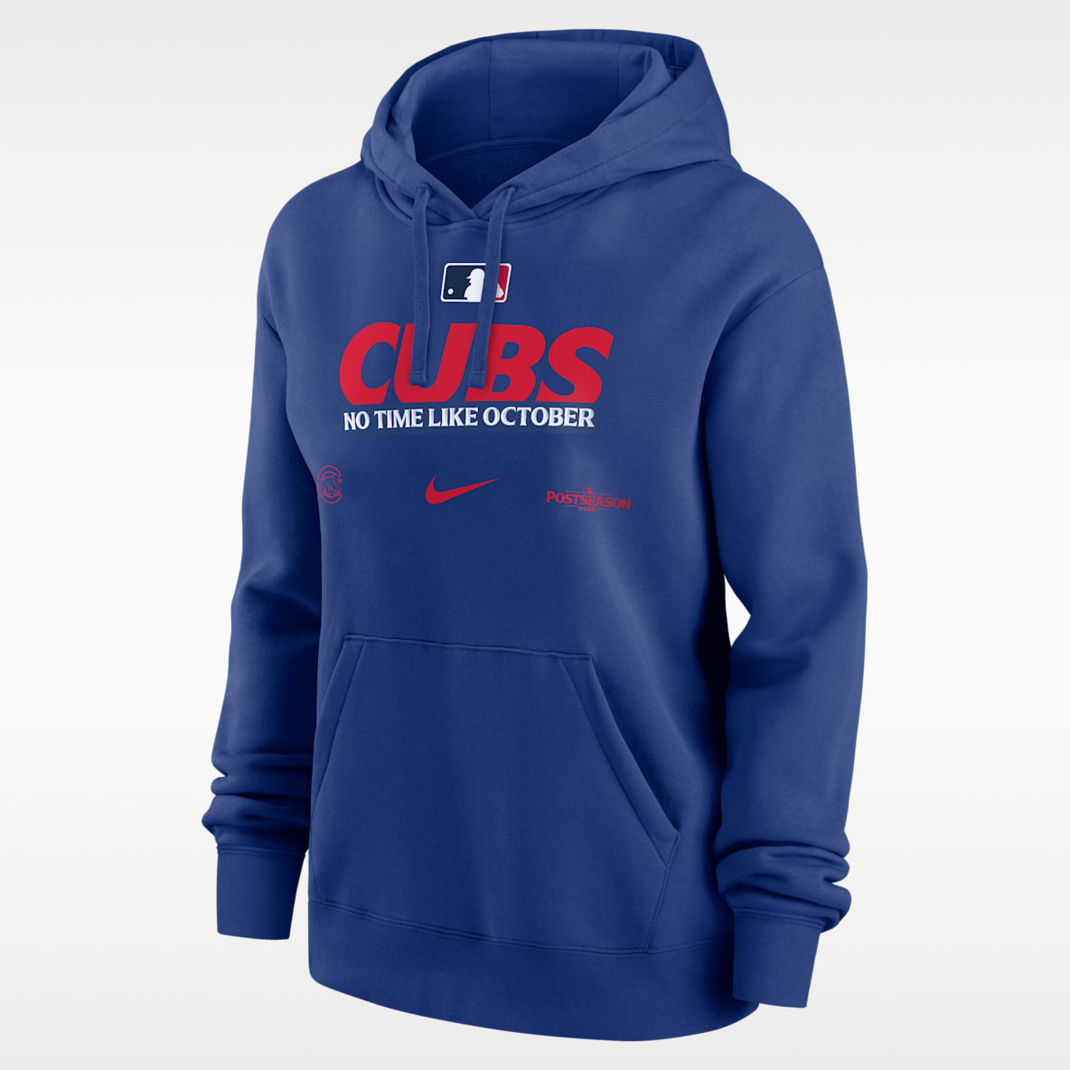 Chicago Cubs 2026 Postseason Authentic Collection Sudadera con gorro sin cierre Nike de la MLB para mujer