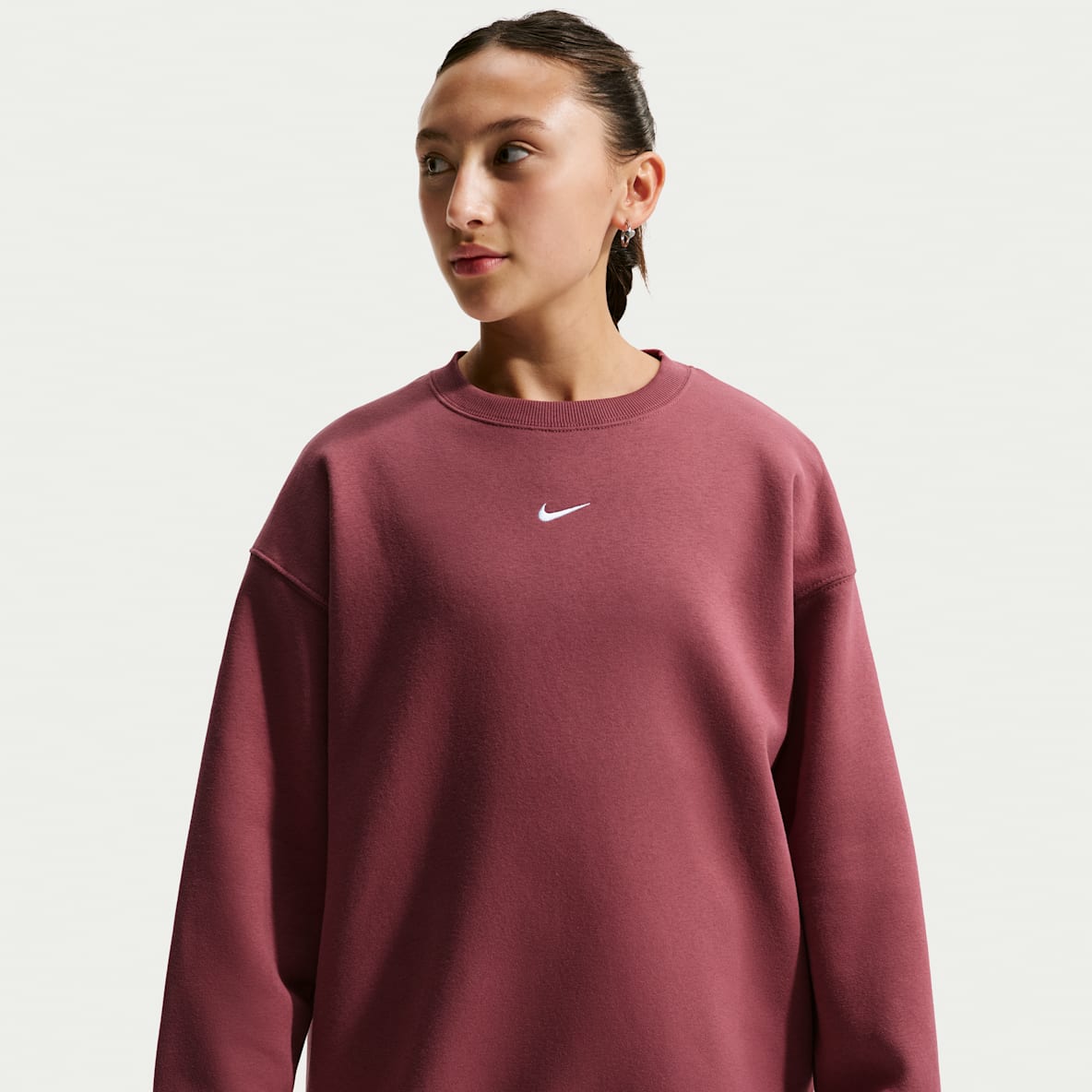 Nike Sportswear Studio Sweat oversize à col ras-du-cou pour ado (fille)