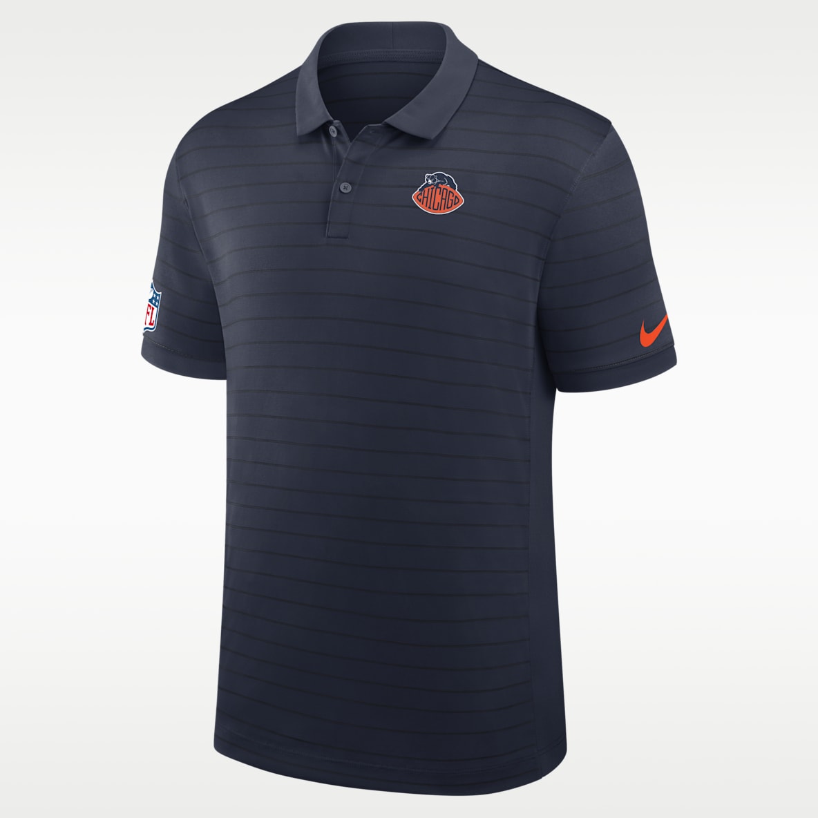 Chicago Bears Rivalries Collection Sideline Victory Striped Men's Nike Dri-FIT NFL Polo