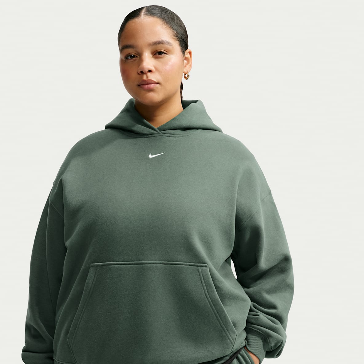 Nike Studio Fleece Medium Weight Women's Oversized Pullover Hoodie (Plus Size)