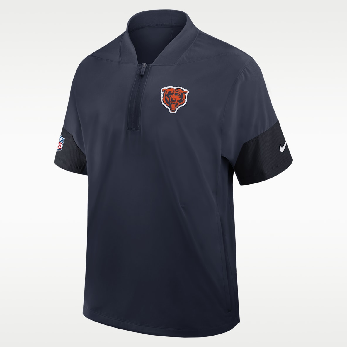 Chicago Bears Sideline Coach Men's Nike NFL 1/2-Zip Short-Sleeve Jacket