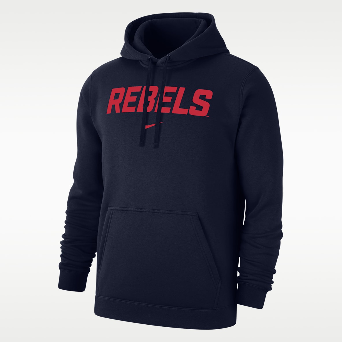 Ole Miss Club Fleece Men's Nike College Pullover Hoodie