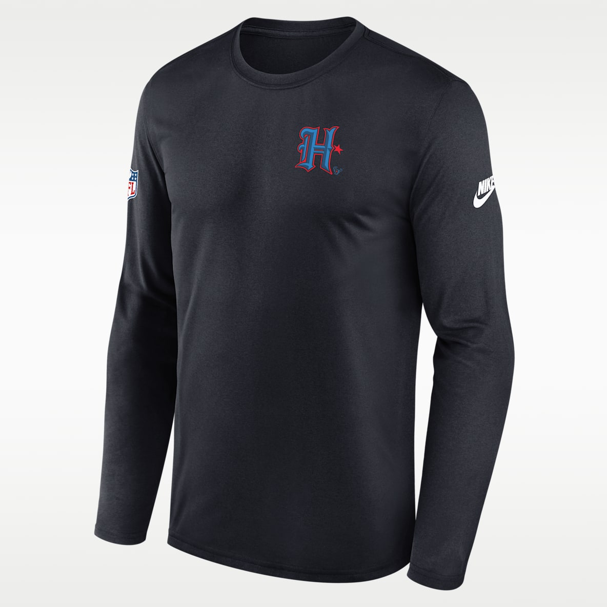 Houston Texans Alt Legend Small Logo Playera de manga larga Nike Dri-FIT de la NFL para hombre
