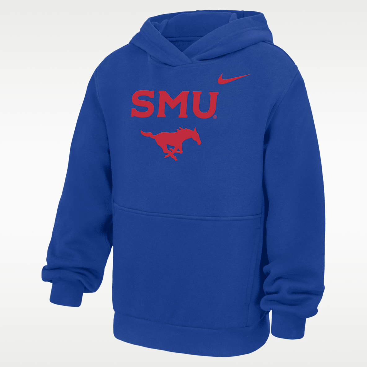 SMU Mustangs Club Big Kids' Nike Pullover Fleece Hoodie