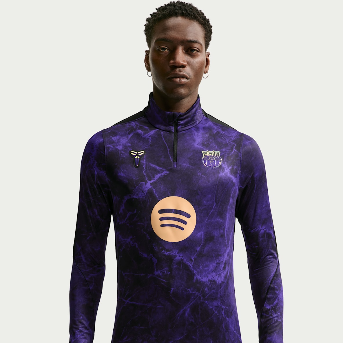 F.C. Barcelona Strike Away Men's Kobe Dri-FIT Football Knit Pre-Match Drill Top