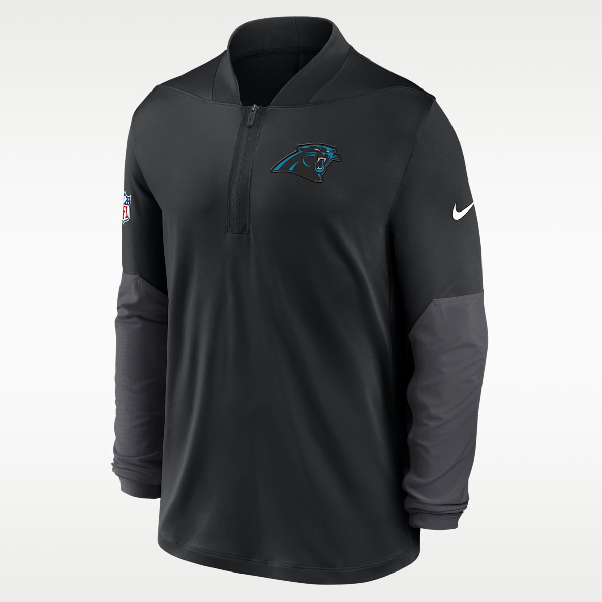 Carolina Panthers Feel The Pressure Men's Nike Dri-FIT NFL 1/2-Zip Top