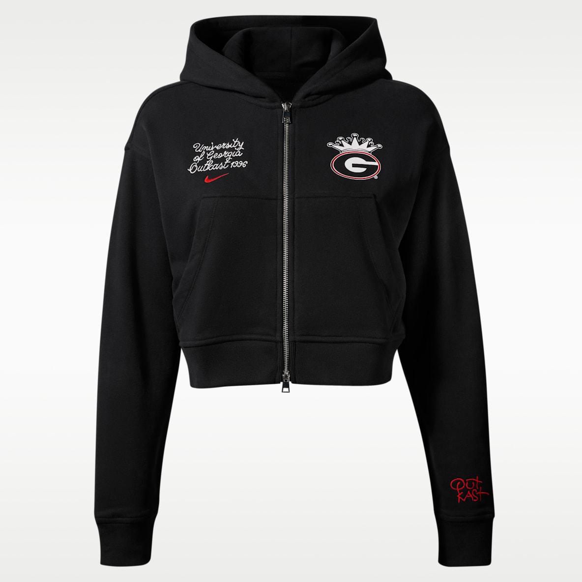 Womens Cropped Zip Hoodie Nike x UGA x Outkast