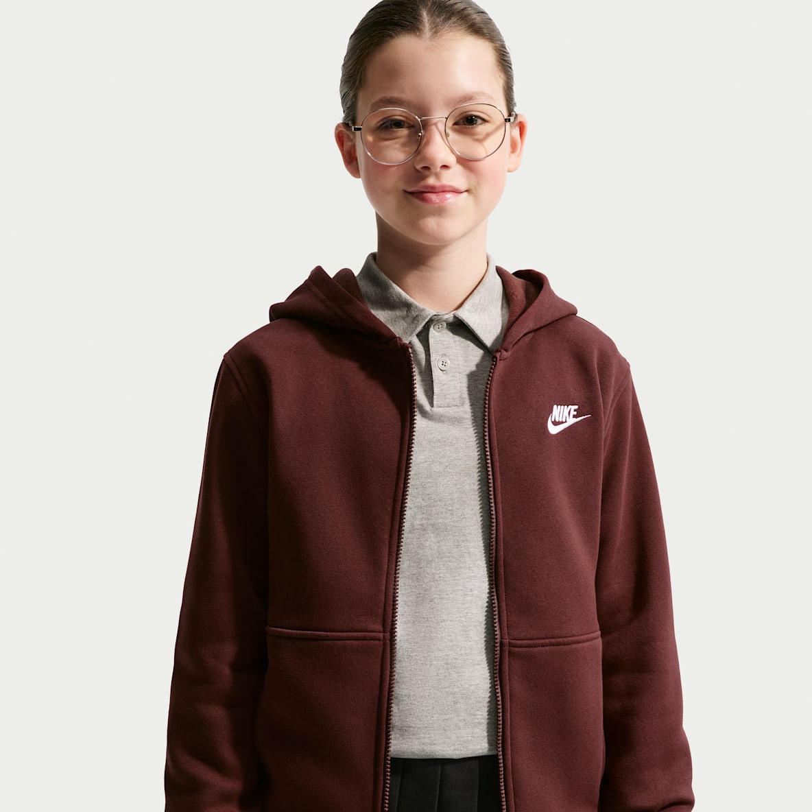 Nike Sportswear Club Big Kids' Fleece Full-Zip Hoodie